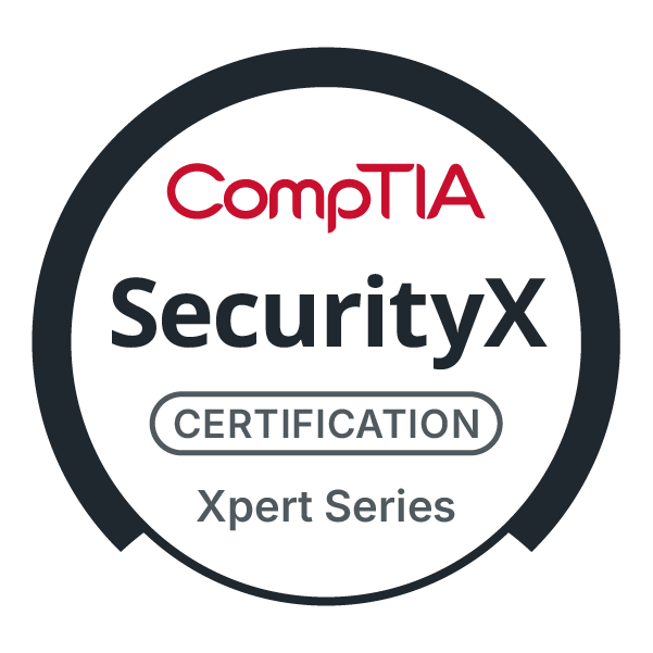Official CompTIA SecurityX certification logo